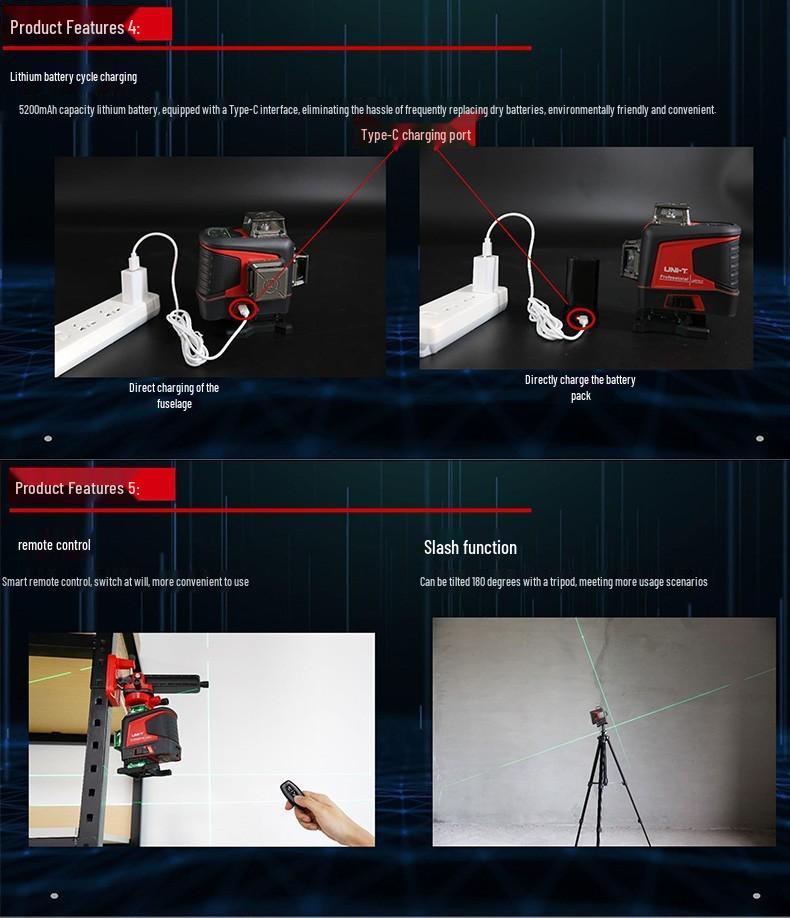 UNI-T LM576LD 3D High Precision 12-Line Laser Level