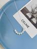 2024 Korean Style: 925 Sterling Silver Bamboo Link Chain with 8 Freshwater Pearls for Women