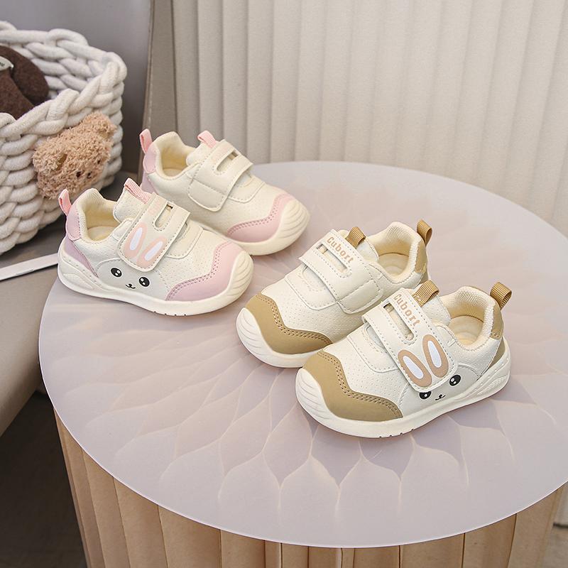 Baby Kids Flat Shoes Cute Rabbit Non-slip Boys Girls Walking Shoes Hook&loop 2025 New Fashion Toddler Casual Shoes Size 16-26