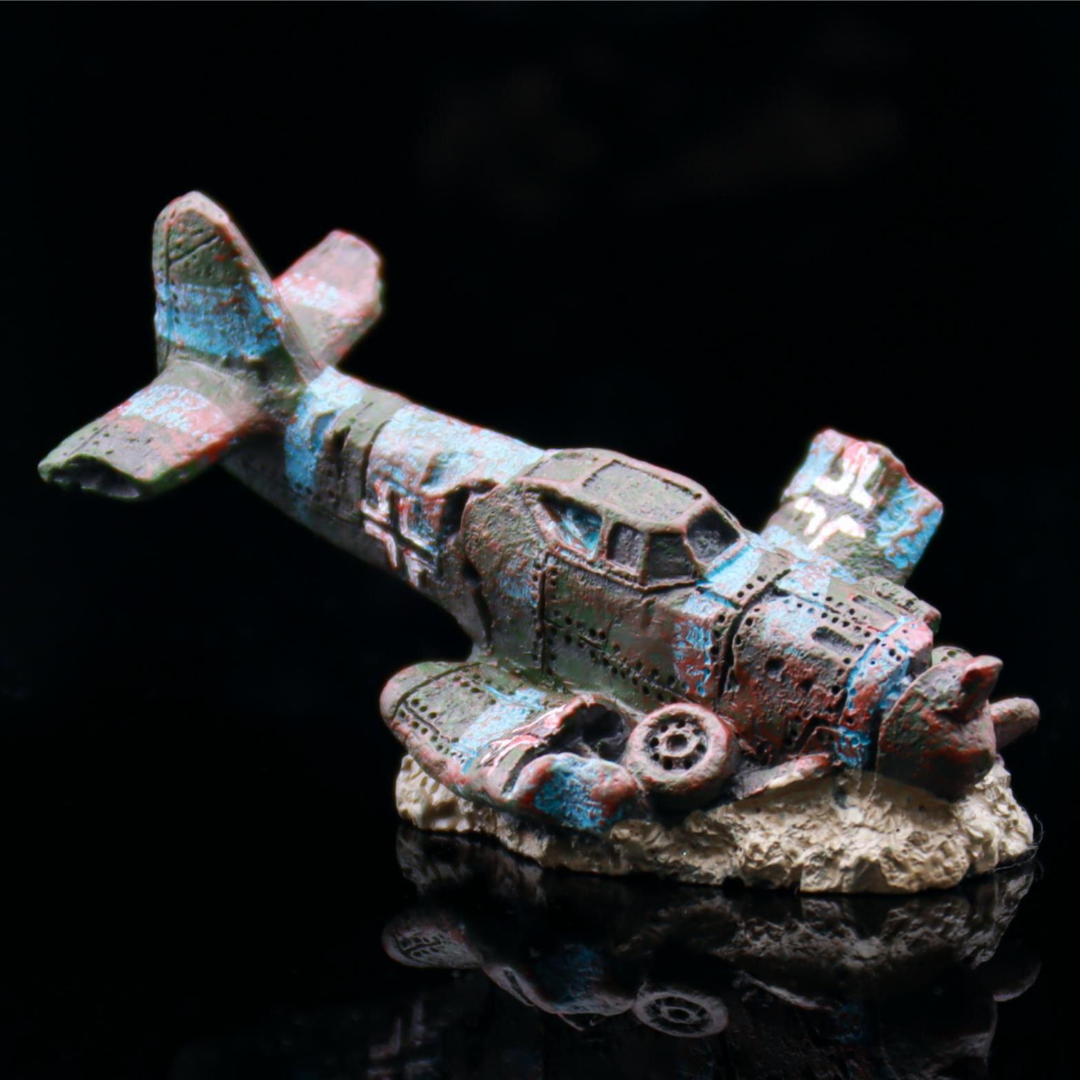 

Mini aquarium resin decoration, Small airplane model, Realistic resin fish tank decoration, Fish tank landscaping, Home furnishi антична латунь кольору