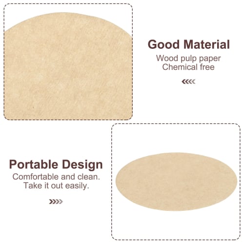 uxcell 600-Pack 58mm Disposable Round Paper Coffee Filters for Pour-Over and Drip Coffee Makers, Ideal for Home and Office Use