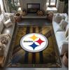 Pittsburgh Steelers Crystal Velvet Carpet Soft Anti?Slip Floor Mat Comfortable Home Living Room Bedroom Decor Rug