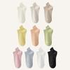 10Pairs Korean Style Invisible Boat Socks Candy Color Ear Lifting Socks Mesh Short Socks  Daily