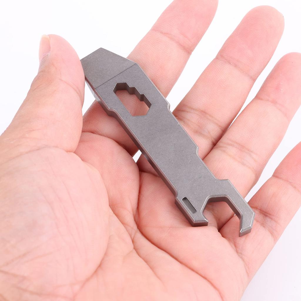 Hamans EDC Titanium EDC Pry Bar Keychain Bottle Opener Portable Multi-Tool Multi-Tool