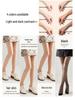 Double-Layer Fleece-Lined Black Stockings: Sheer Nude Button-Style Leggings for Autumn/Winter Women