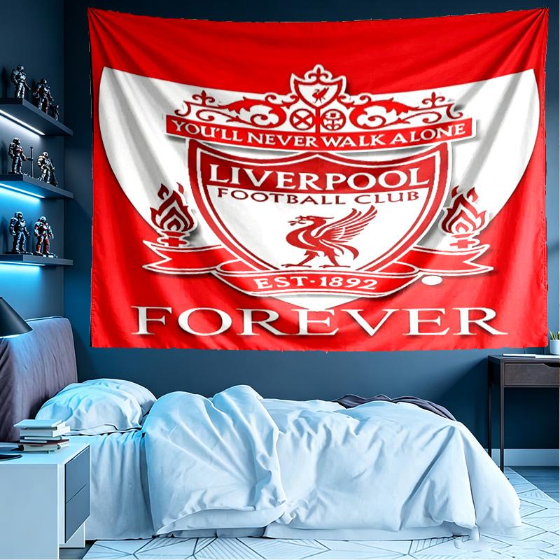 Liverpool F.C Print Tapestry, Lightweight Wall Hanging, for Bedroom, Dorm, Living Room, Home Art Decor - Birthday Christmas Gift for Friends