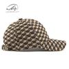 Peaked Cap Men's New Personalized Three-dimensional Square Plaid Hardtop Baseball Cap Women's Retro Fashion Sunscreen Visor