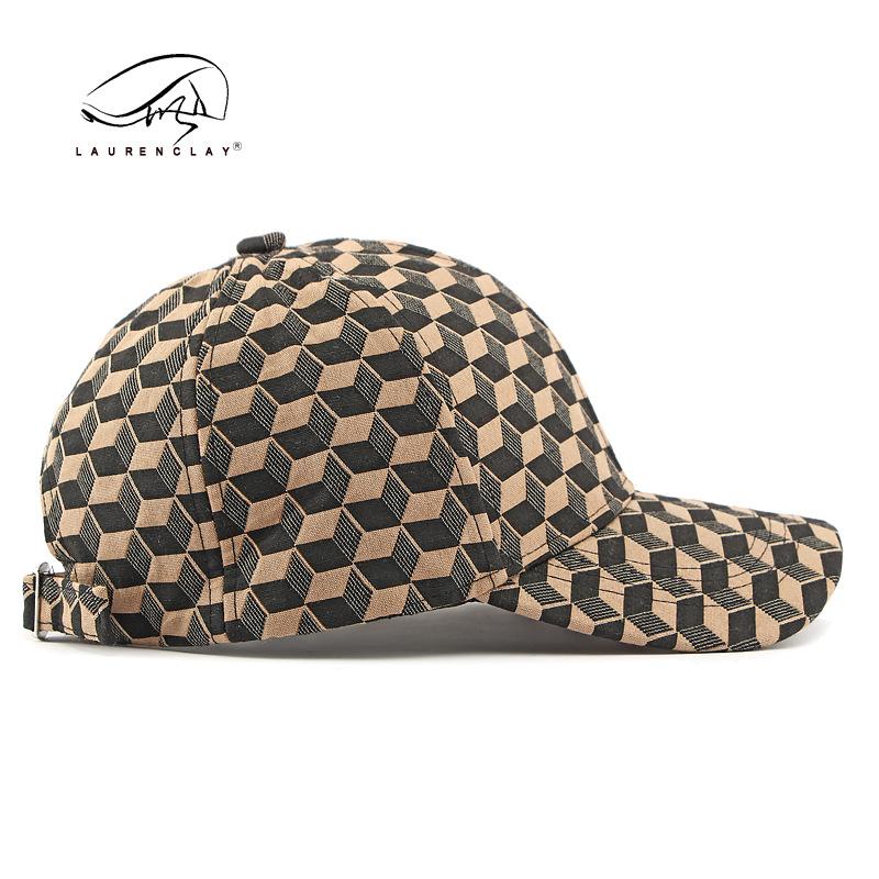 Peaked Cap Men's New Personalized Three-dimensional Square Plaid Hardtop Baseball Cap Women's Retro Fashion Sunscreen Visor