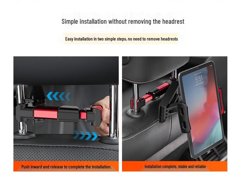 Retractable Rear Seat Car Tablet and Phone Holder