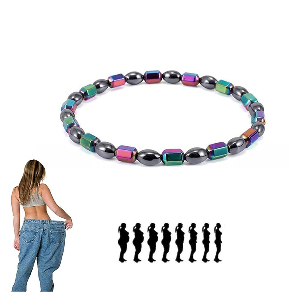 Magnetic Hematite Anklet for Men Women Anti Swelling Lymphatic Drainage Magnetic Obsidian Anklet Beach Lady Magnet