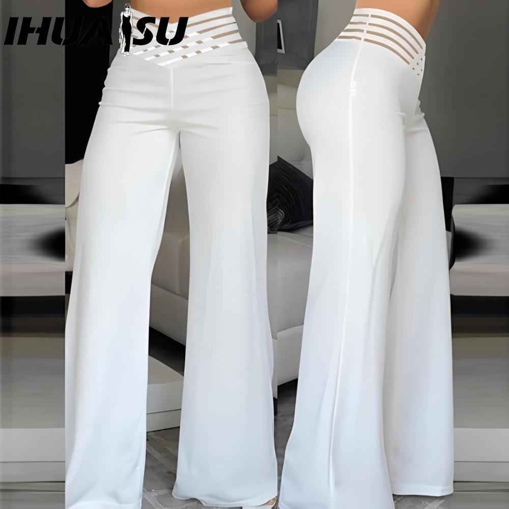 

IHUASU Women s Fashion Casual Solid Color Print Pants & Capris XXXL небесні синього кольору