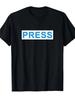 Heren & Dames PRESS Print & Palestijnse Journalist Badge T-shirt - Professionele Persevenement Kleding, Ademende Comfortabele Stof, Normale Pasvorm Kort