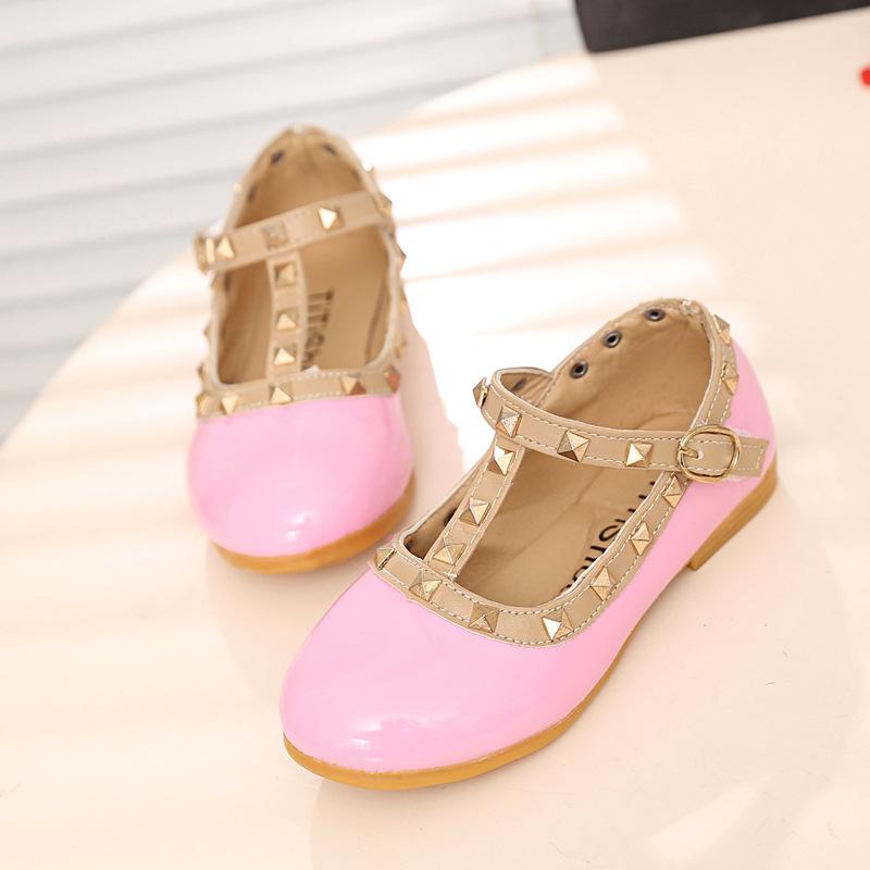 Girls Kids Slip On Casual Rivet T-Strap Flats Toddler Sandals Round Toe Shoes US Girls Kids Slip On Casual Rivet T-Strap Flats Toddler Sandals Round Toe Shoes US