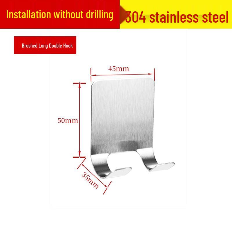 

Dunzhu Brushed 304 Stainless Steel Adhesive Beard Holder Hooks (9 Pack)