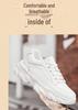Men's 8cm Height Increasing White Breathable Casual & Running Shoes