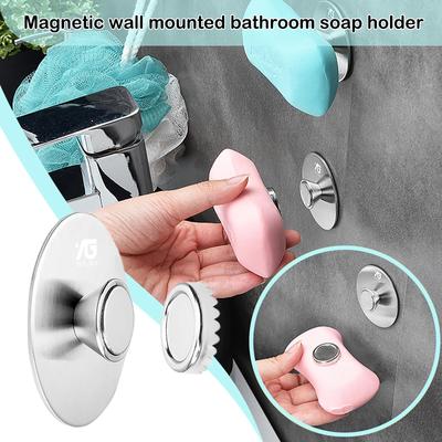 Porte-savon magnétique mural à ventouse pour salle de bain et toilettes 3ml