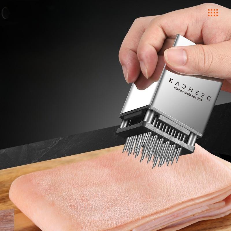 Steakzartmachernadel aus Edelstahl, Haushaltszubehör, moderne Küchenwerkzeuge, doppelseitiger Fleischhammer, kreativer Fleischhammer