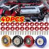 Estilo JDM Arruela de Para-lama de Carro Parafuso de Placa de Licença Parafuso M6 Junta de Alumínio Kit de Decoração do Compartimento do Motor Fixador de Para-choque Modificação