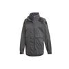 X Stella McCartney Run Ult Color Block Printed Hooded Woven Jacket, Casual Sports Outerwear For Women Gray EA2162