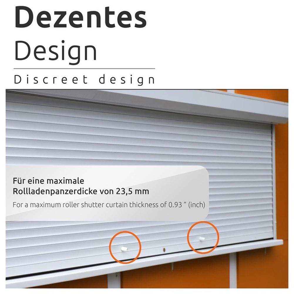 8 Stück 40mm Weißes Kunststoff-Rollladen-Stopperset Mit Schrauben Verhindert Übermäßiges Gleiten Für Fensterladen-Hardware-Zubehör