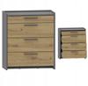Altivo Mit 70 3Sch1Sch Artisan-Anthrazit Kommode Groß 4-Schubladen Kleiderschrank