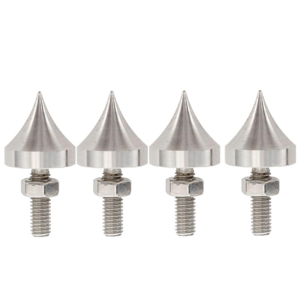 4PCS Stainless Steel Speaker Spikes M6/M8/M10/M12 Shockproof HiFi Speaker Spike Speaker Isolation Feet for CD Player
