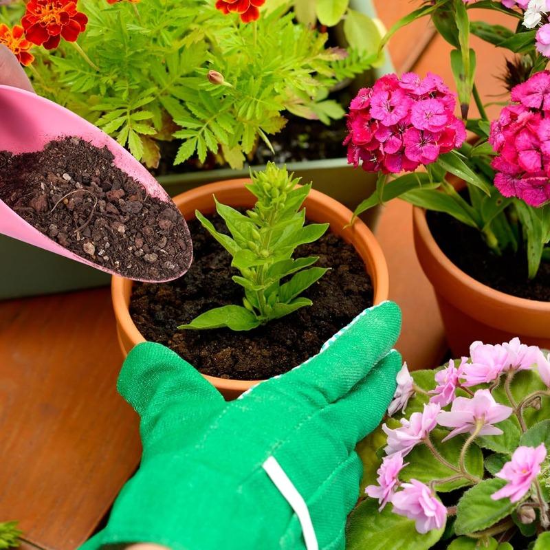 4PCS-Set Garden Shovel Hand Tools Transplanting Succulent Cultivation Digging Scoops Kits Plastic for Flower Planting Bonsai Potting Soil Indoor