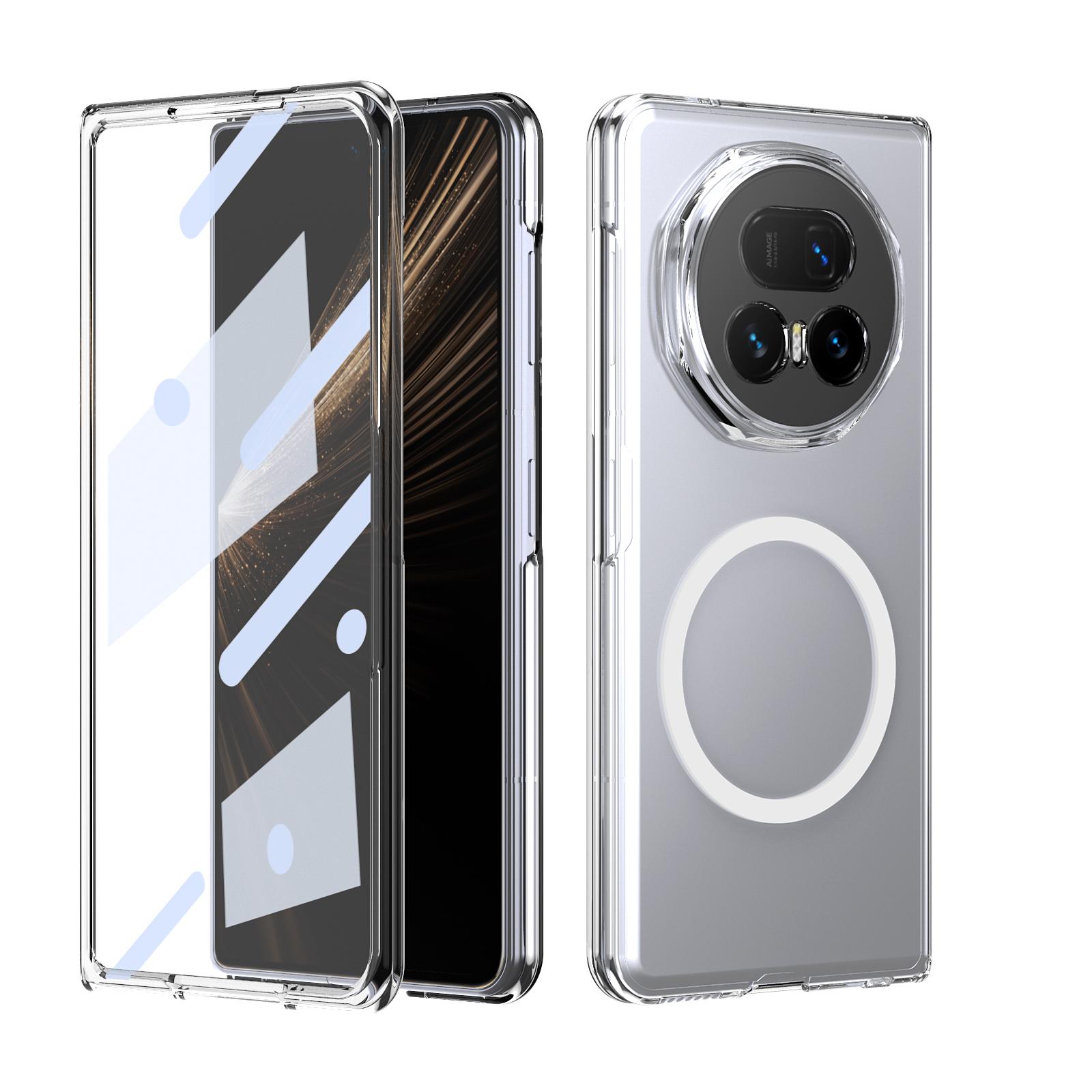 

HD Transparent Magnetic Case For Honor Magic V3 Vs3 V5 Foldable Crystal Clear Cover With Clear Tempered Glass Screen Protector Honor Magic Vs3 срібний