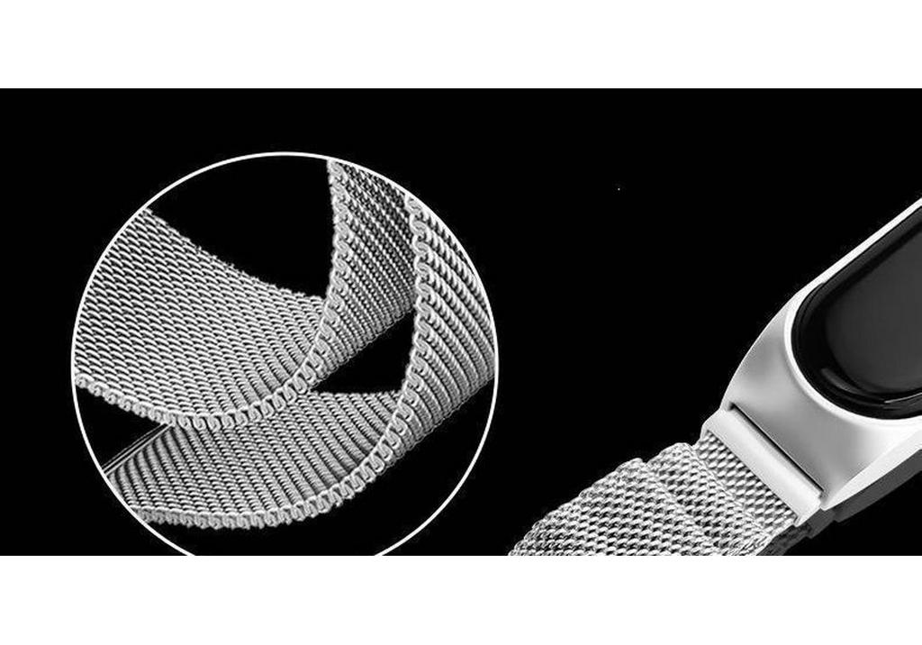Milanese Magnetic Stainless Steel Strap for Xiaomi Band 7/6/5/4/3 NFC