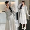 2026 Summer Maternity Lace Camisole Dress & Knit Sun Protection Cardigan