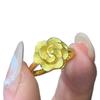 Antique Gold Craftsmanship Frosted Floral Rings for Women Simple Luxurious Fashionable Rose Ring Adjustable Party Jewelry Gift