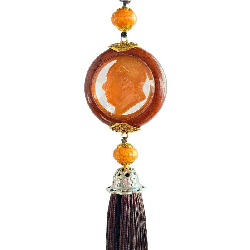 Alloy Imitation Mahogany Buddha Guanyin Car Ornament