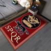 Roman-Inspired SPQR Carpet with Eagle and Wolf, Red Gold Pattern Design Suitable for use as an anti-slip for living room bedroom sofas