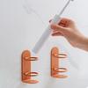 2Pcs Wall Mounted Electric Toothbrush Holder Iron Razor Shelf Toothbrush Organizer  Bathroom