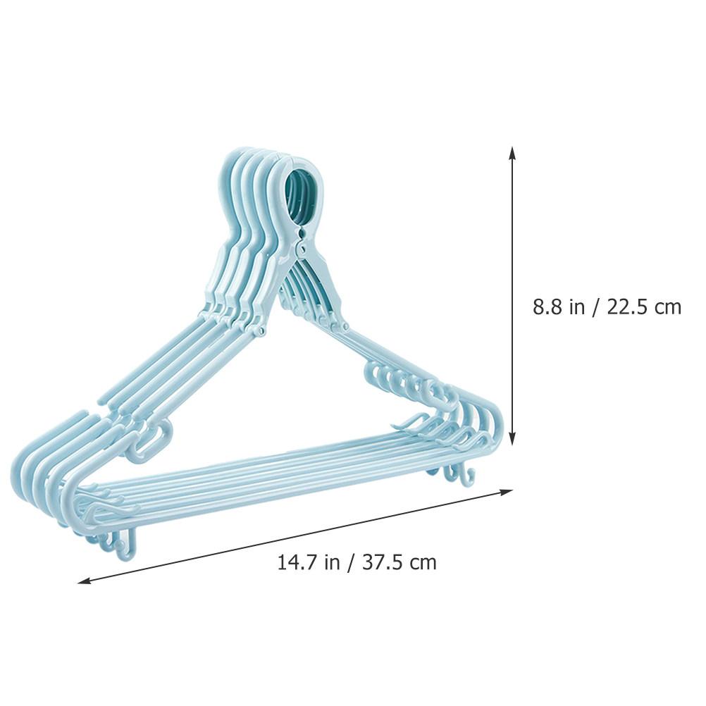 5Pcs Windproof Clothes Hangers Heavy Duty Plastic Multi-Functional Clamp Hangers for Pants Towels Shirts Vest Laundry Organizer