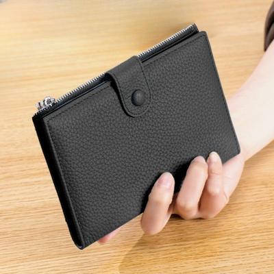 Portafoglio Passaporto da Viaggio Multifunzione RFID Portacarte Portafoglio Sottile da Donna in Pelle Porta Biglietti Tasca con Cerniera Portacarte