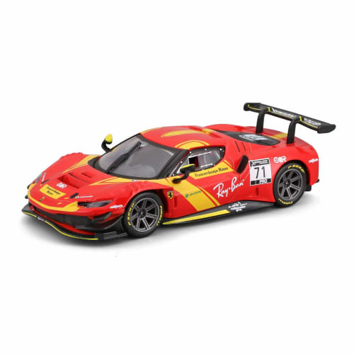Bburago 1:43 296 GT3 No.71 Racing Car, Complete GT3 Diecast Model, Gift, Decoration, Appreciation