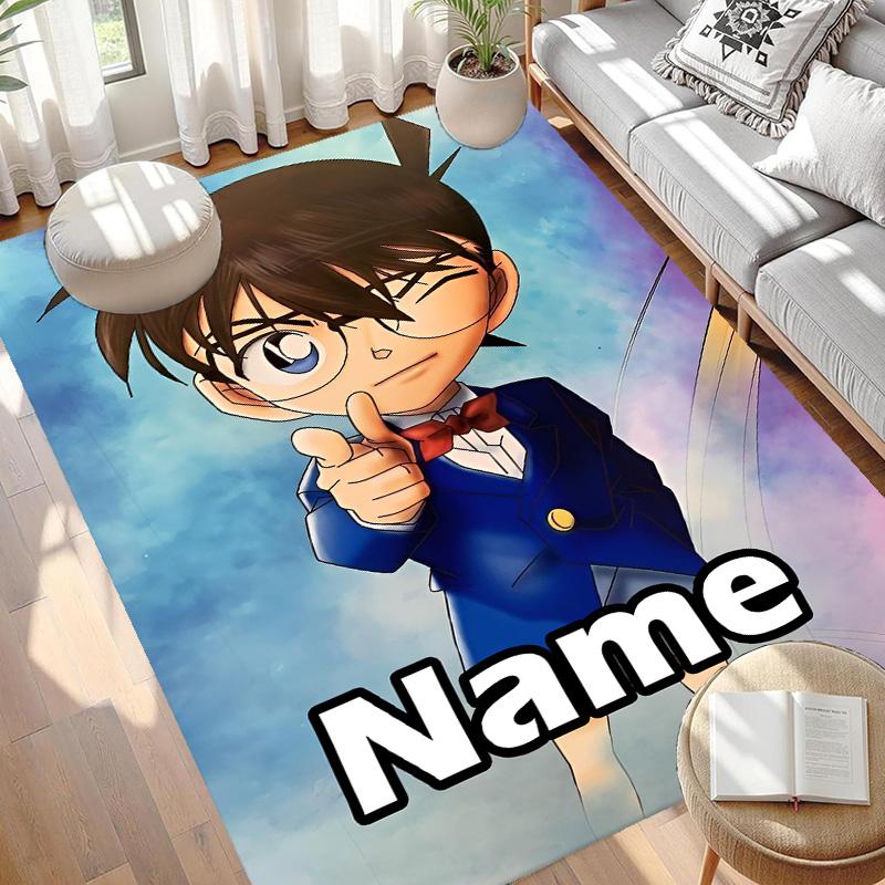 Custom Name Personalized Anime Print Carpet, Versatile Home Decor Rug, for Playroom, Apartment, Balcony, Entryway, Hallway Gift