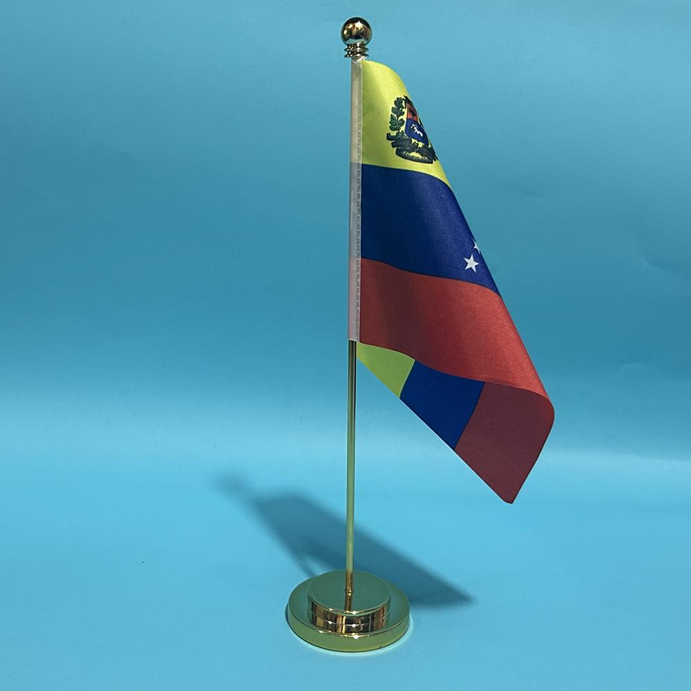 (BANDIERA DEL CIELO)Bandierina da scrivania Ufficio Bandiera del Venezuela bandiera 14x21cm poliestere VE VEN Bandiera Nazionale del Venezuela Ornamenti da scrivania Bandiere