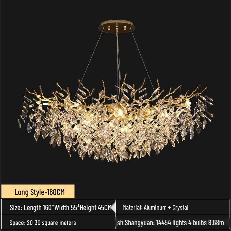 Elegant French Crystal Chandelier: K9 Aluminum Art Lamp for Living, Dining, and Bedroom
