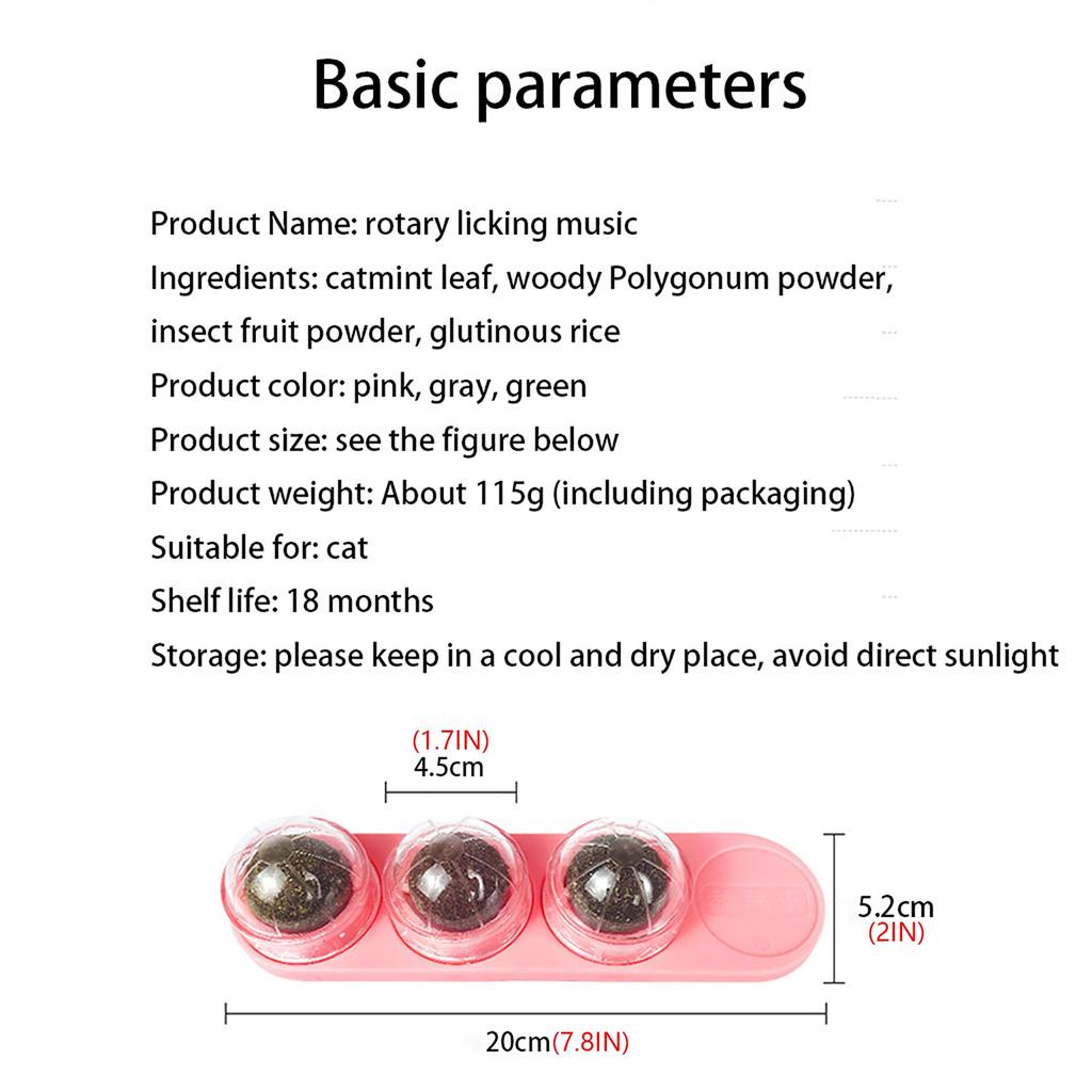 Catnip Wall Balls Sugar Licking Solid Nutrition Energy Ball Toys