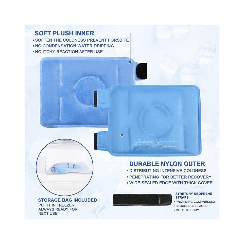 (Purple) New ice-padded knee pad ice pack patch after joint spraining gel cooling to tie sports knee pad