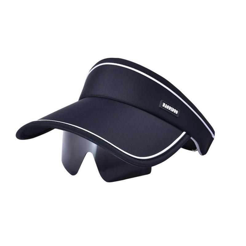 9244 Summer Outdoor Sun Hat with Sunglasses Sun Protection Hat Female UV Protection Travel Duck Tongue Empty Top Baseball Cap