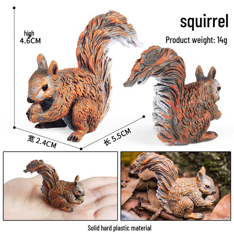 Solid Animal Simulation Toy: Quokka, Raccoon, Lizard, Hedgehog, Squirrel, Chameleon for Children s Cognitive Play
