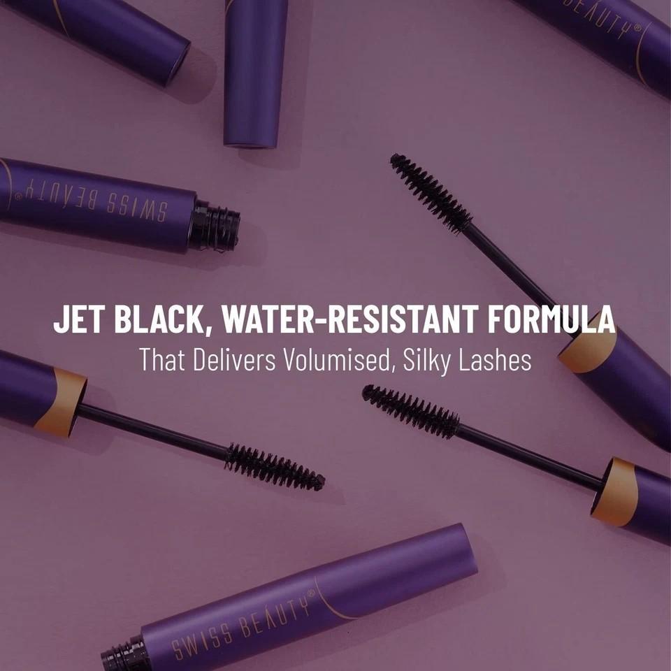 Swiss Beauty Bold Eye Super Lash Wasserfeste Mascara, Schwarz 7,5 ml