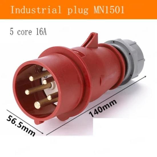 1pcs Industry Plug And Socket Connectors Surface And Concealed Installation 3 4 5 Hole Core 16 A 32A Waterproof Two Three-Phase
