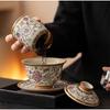 European Style Ceramic Tea Leaf Jar Small Portable Sealed Box Exquisite Ceramic Candy Nut Coffee Bean Storage Jar Home Ornament