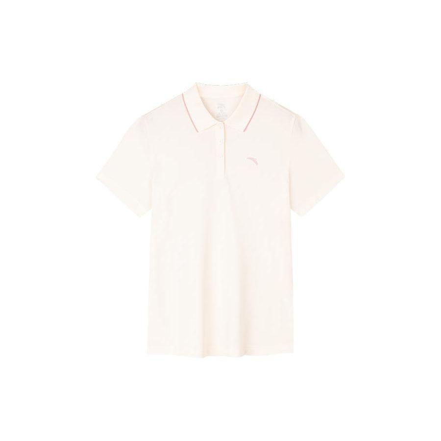 

Anta Plain Pullover Breathable Sports Polo Shirt Women tops Corn-White 162427136-2 L