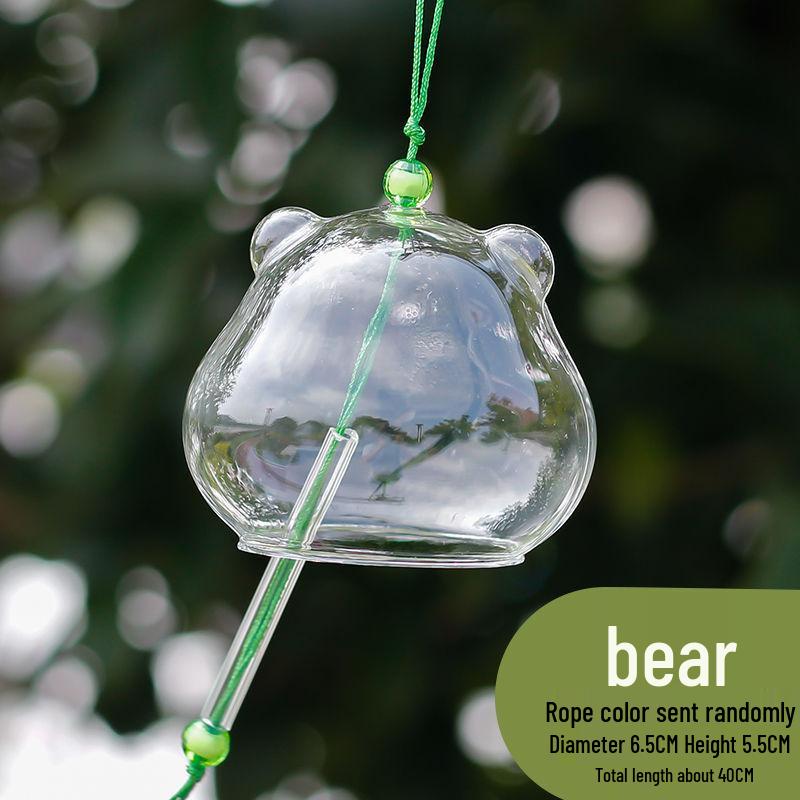 Cherry Blossom Glass Wind Chime - DIY Transparent Hanging Ornament