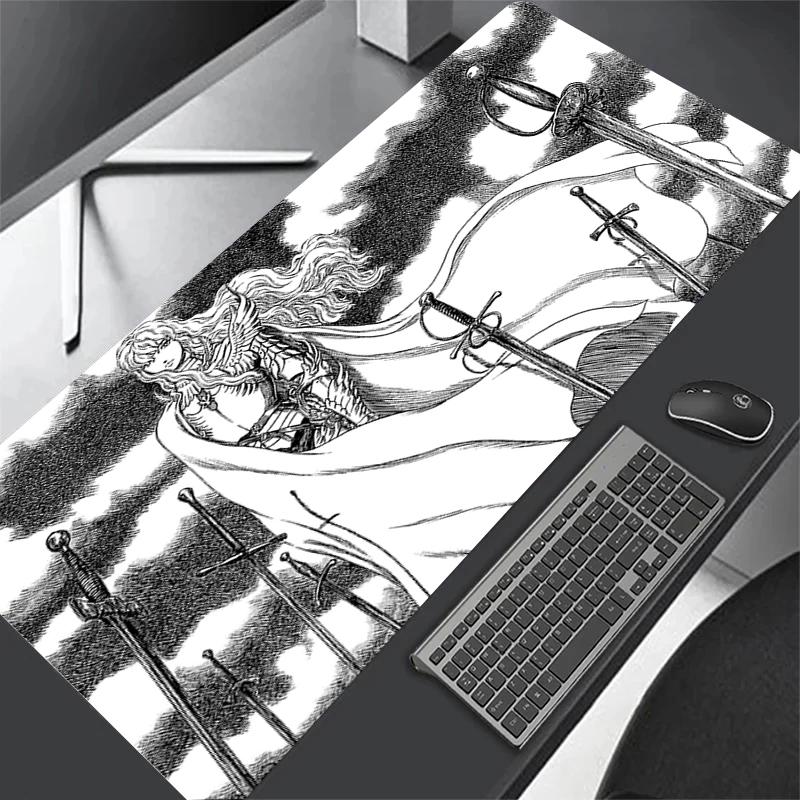 Anime Guts Mouse Pad Large Gaming Desk Mat NonSlip Laptop Keyboard Tray Office Pc Berserk Color Carpet Black